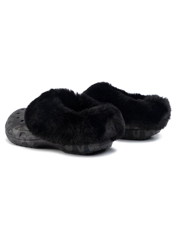 Crocs Papuče Crocs Classic Mammoth Luxemetallic C 205921 Čierna
