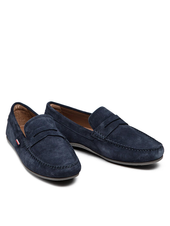 Tommy Hilfiger Мокасини Tommy Hilfiger Classic Suede Penny Loafer FM0FM02725 Тъмносин