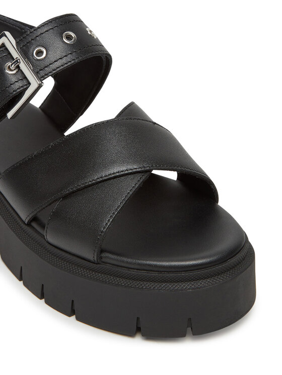 HUGO Szandál HUGO Kris_Sandal_BKNA 50542072 Fekete