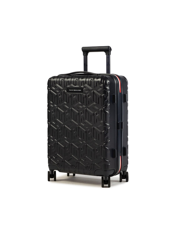 Tommy Hilfiger Kabínový kufor Tommy Hilfiger Tommy Monogram Case 20 AU0AU01063 Čierna