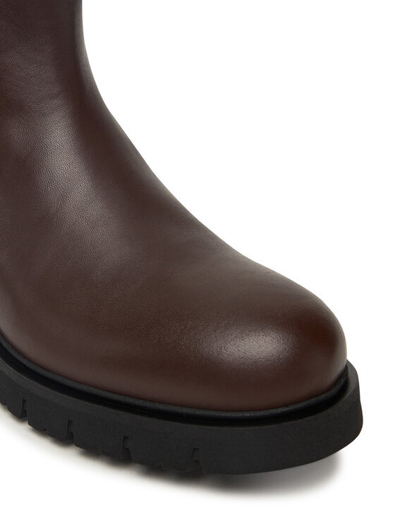Tommy Jeans Sztyblety Tommy Jeans Tjw Chelsea Leather Boot EN0EN02825 Brązowy