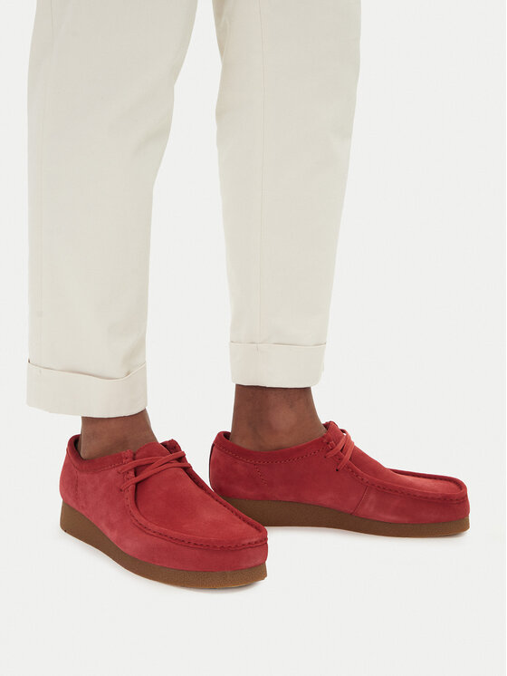 Clarks Nizki čevlji Clarks Wallabee  26180921 Rdeča