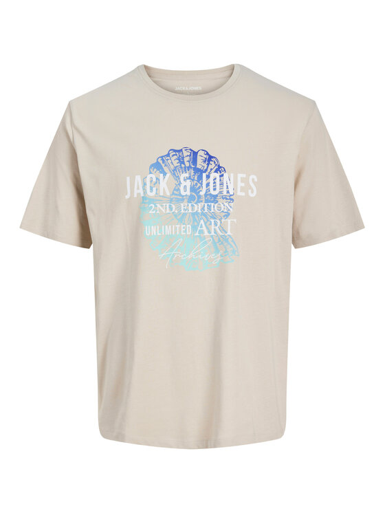 Jack & Jones Jack & Jones Camiseta Gradient Print 12288094 Beige claro Regular Fit