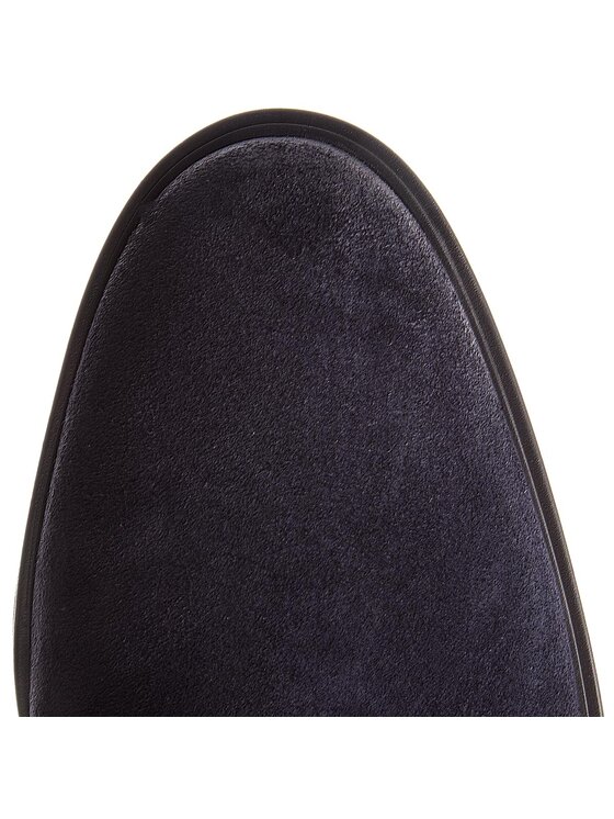 Tommy Hilfiger Ghete Tommy Hilfiger Color Block Heel Suede Boot FM0FM01805 Bleumarin