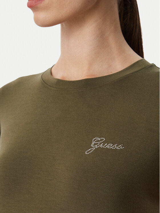 Guess Guess Camiseta W6YI12 K3751 Caqui Regular Fit