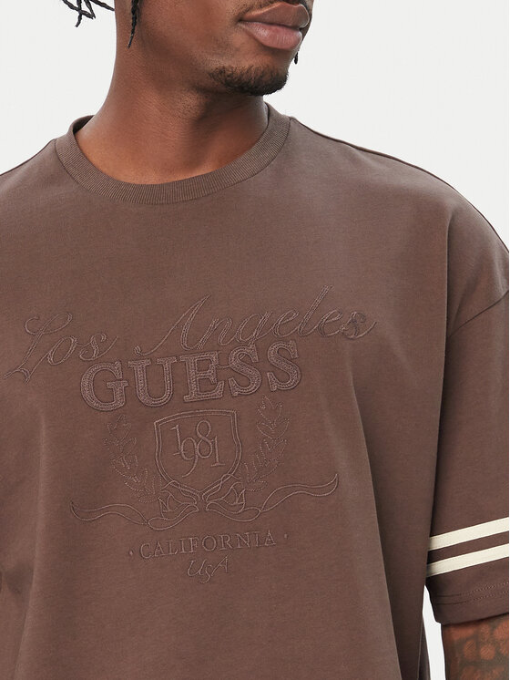 Guess Guess Majica Z6YI18 K5005 Rjava Regular Fit