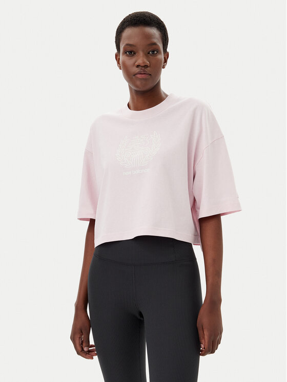 New Balance New Balance Póló WT51935 Rózsaszín Oversize
