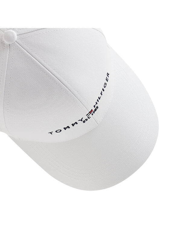 Tommy Hilfiger Cepure ar nagu Tommy Hilfiger Th Established Cap AM0AM07352 Balts
