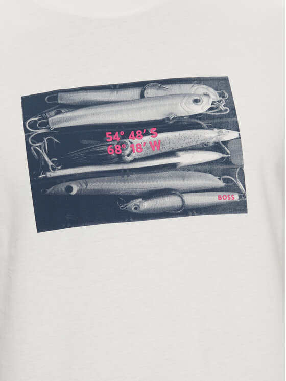 BOSS BOSS Camiseta Dune 50539194 Écru Regular Fit