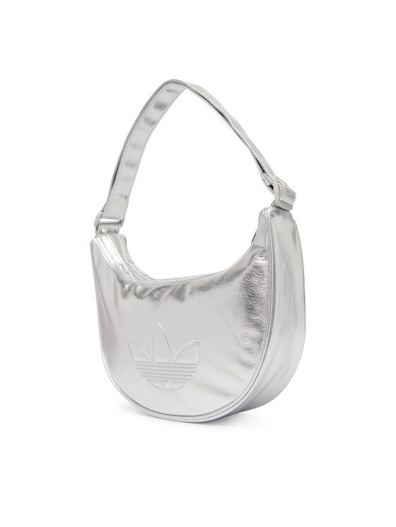 adidas Kabelka adidas Adicolor Half Crescent Bag Metallic Pu KR1562 Strieborná