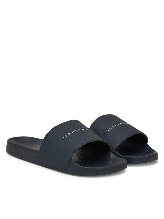 Tommy Hilfiger Nazouváky Tommy Hilfiger Hilifger Nyc Pool Slide FM0FM05432 Tmavomodrá