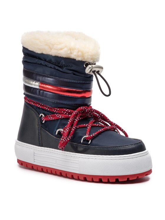 Tommy Jeans Stivali da neve Tommy Jeans Corporate Snowboot EN0EN00418 Blu scuro