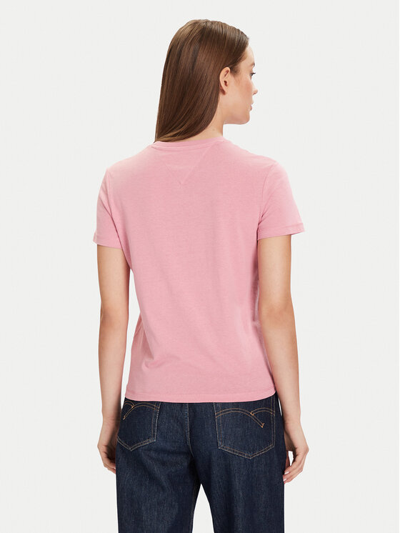 Tommy Jeans Tommy Jeans Camiseta Linear DW0DW21964 Rosa Regular Fit