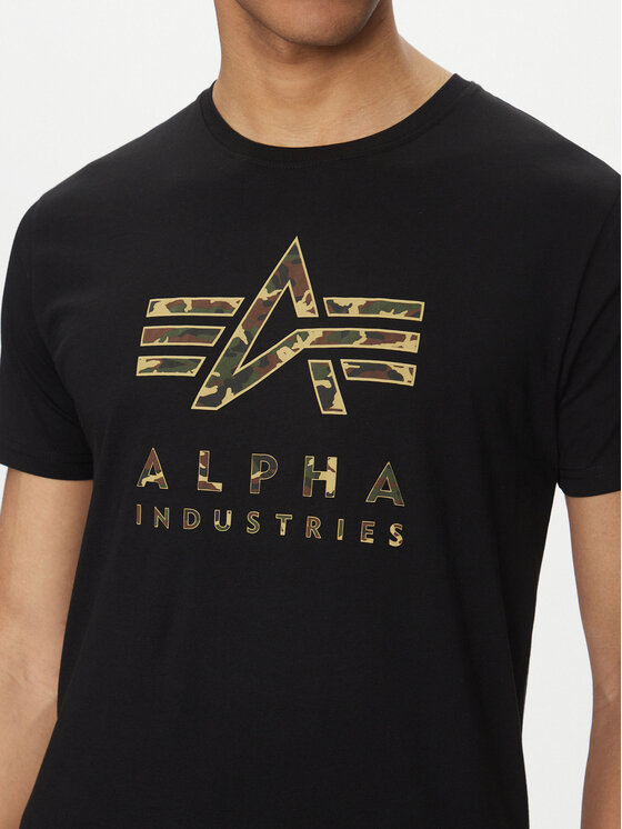 Alpha Industries Alpha Industries Футболка Camo Puff 146506 Чорний Regular Fit