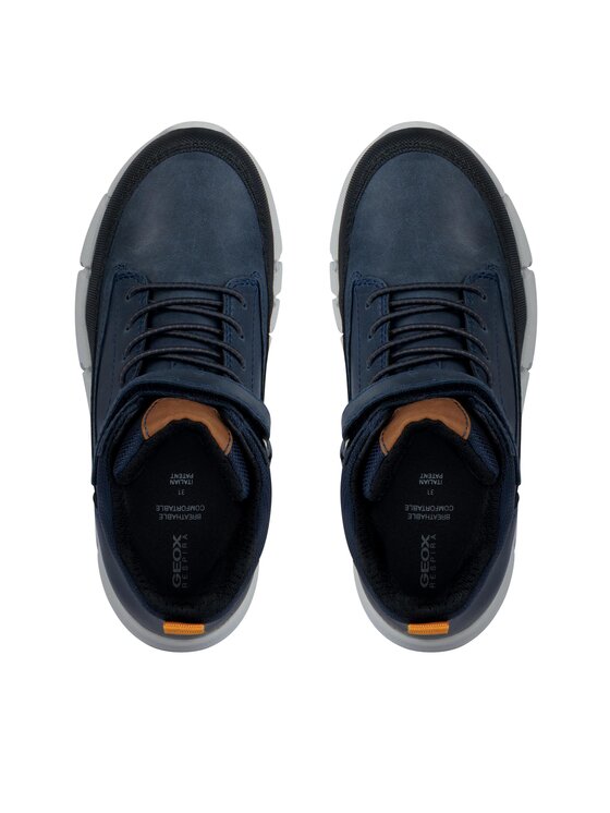 Geox Kozačky Geox J Flexyper Boy J369BA 0CLFU C4002 S Tmavomodrá