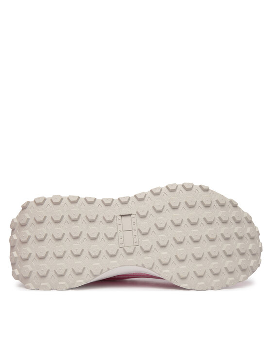 Tommy Jeans Laisvalaikio batai Tommy Jeans Tjw Sporty Knit Runner EN02962 Kreminė