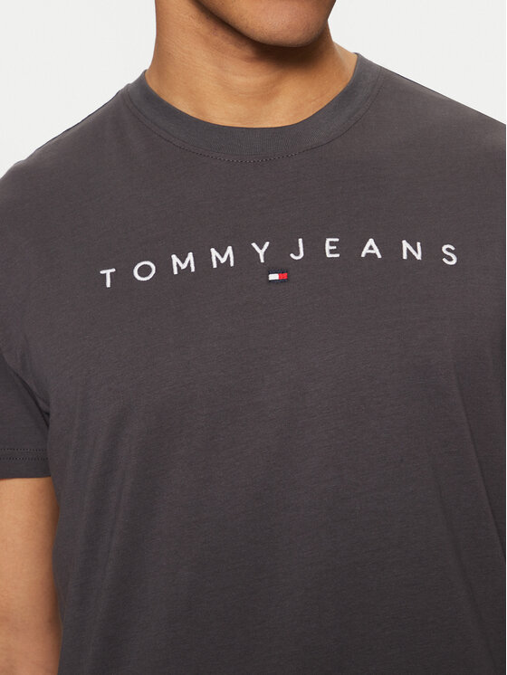 Tommy Jeans Tommy Jeans Camiseta Linear Logo DM0DM20744 Gris Regular Fit
