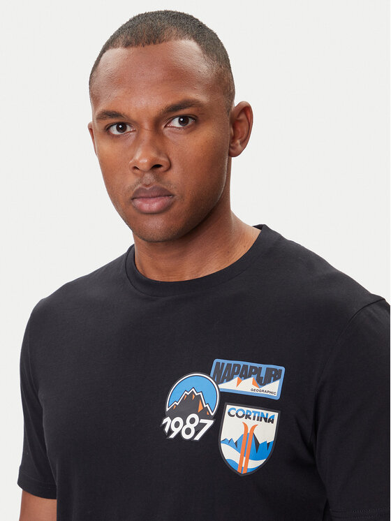 Napapijri Napapijri Camiseta S-Montepiana NP0A88SV Negro Regular Fit