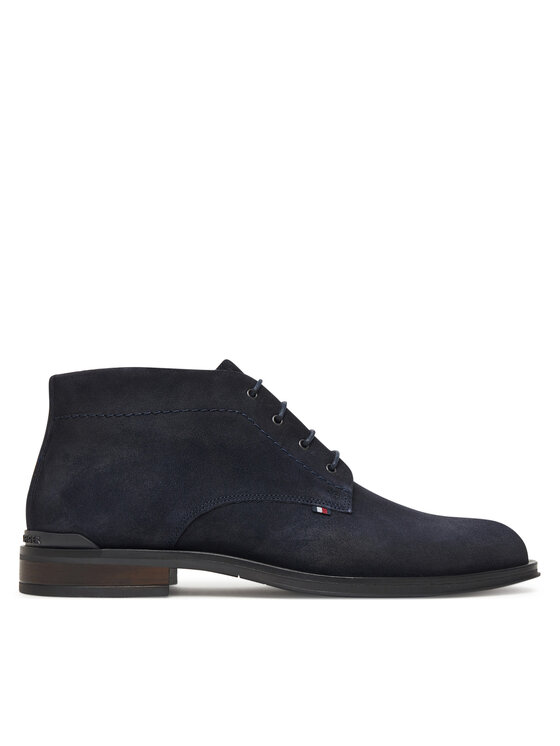 Tommy Hilfiger Šnurovacia obuv Tommy Hilfiger Corporate FM0FM05579 Tmavomodrá