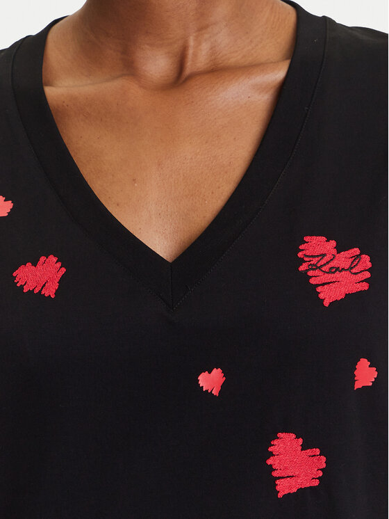 KARL LAGERFELD KARL LAGERFELD Camiseta A3W17017 Negro Regular Fit
