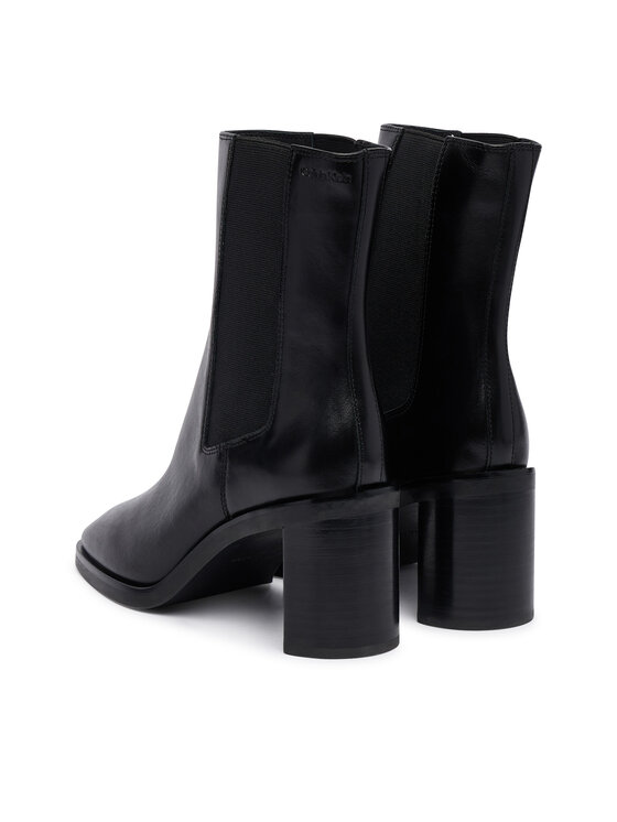 Calvin Klein Aulinukai Calvin Klein Block Heel Chelsea Boot Lth HW0HW03177 Juoda