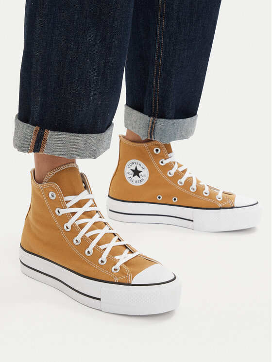 Converse Trampki Converse Chuck Taylor All Star Lift Platform A16103C Pomarańczowy