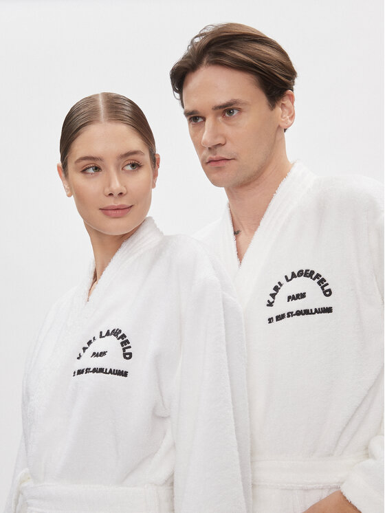 KARL LAGERFELD KARL LAGERFELD Ogrtač Unisex 215M2180 Bijela Regular Fit