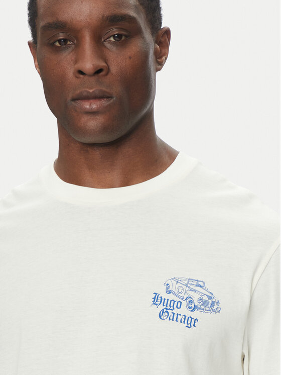 HUGO HUGO Футболка Natopu 50536104 Білий Regular Fit
