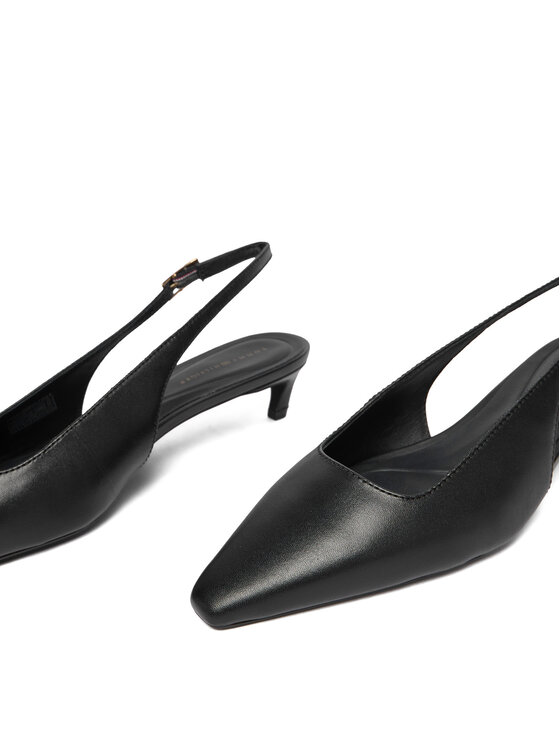 Tommy Hilfiger Décolleté Tommy Hilfiger Th Buckle Slingback Low Pump FW0FW09009 Nero