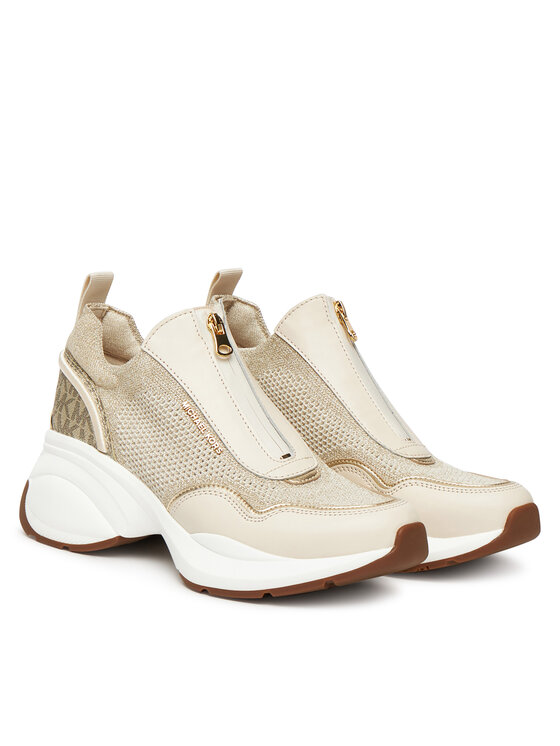 MICHAEL Michael Kors Снікерcи MICHAEL Michael Kors Zuma Mixed-Media Trainer 43F5ZUFP2L Золотий