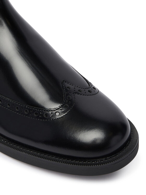 Tommy Hilfiger Chelsea Tommy Hilfiger Lth Abrasivato Brogue Chelsea FM0FM06079 Nero