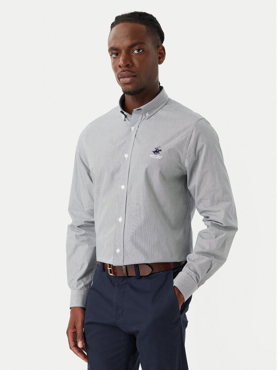 Beverly Hills Polo Club Beverly Hills Polo Club Camisa P-SS26M-BRASS Azul marino Regular Fit