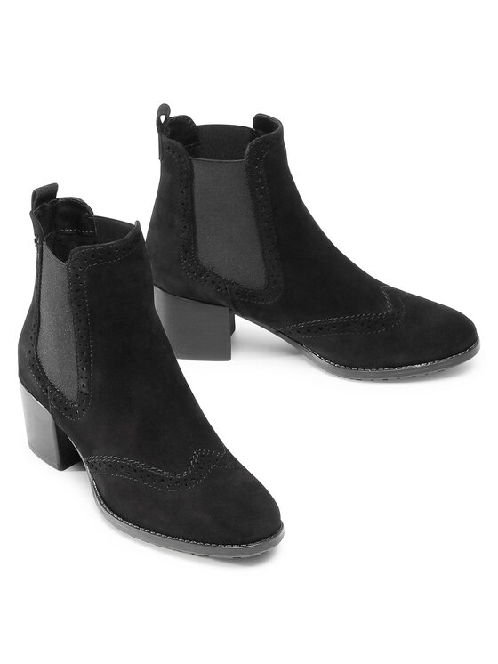 Tamaris Μποτάκια Tamaris 1-25005-25 Μαύρο