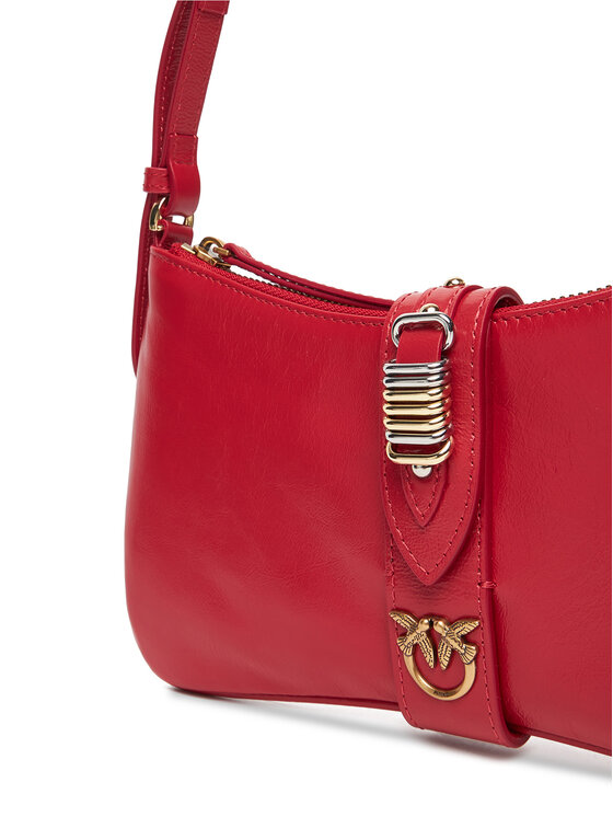 PINKO Torebka PINKO Arthemis Shoulder Mini AI 24-25 PLTT 103512 A29V Czerwony