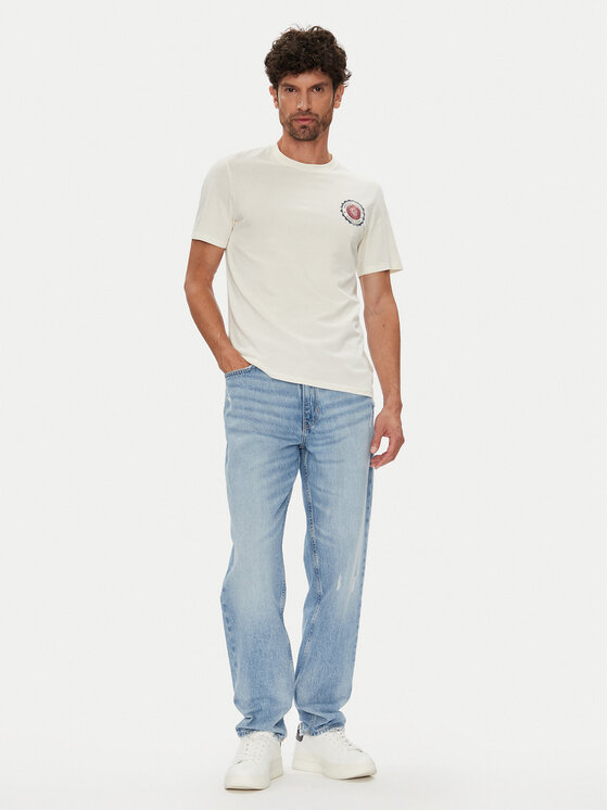 Guess Jeans Guess Jeans Футболка M5YI04 K8HM0 Écru Regular Fit