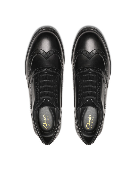 Clarks Оксфорди Clarks Havisham Oak 26178709 Чорний