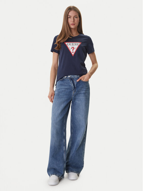 Guess Guess Camiseta W1YI1B I3Z14 Azul marino Regular Fit