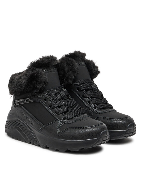 Skechers Īsie zābaki Skechers Uno Lite - Comfurt Collar 310396L/BBK Melns