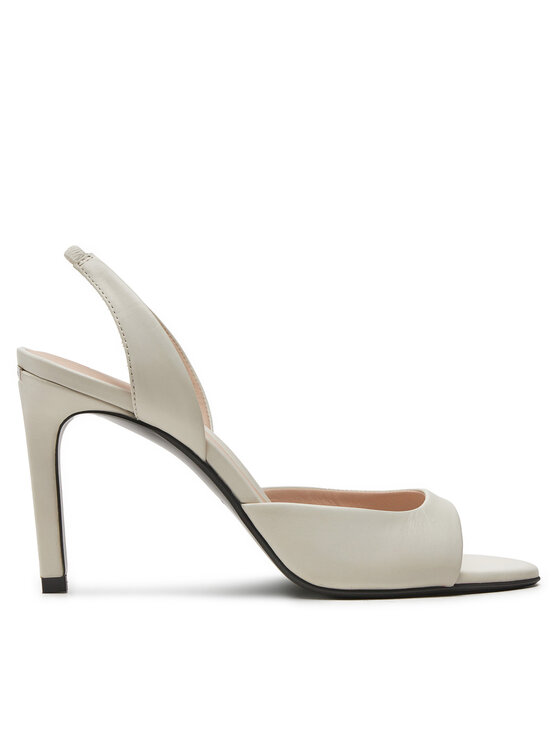 Calvin Klein Sandali Calvin Klein Heel D'Orsay Sandal 90 Lth HW0HW02124 Écru