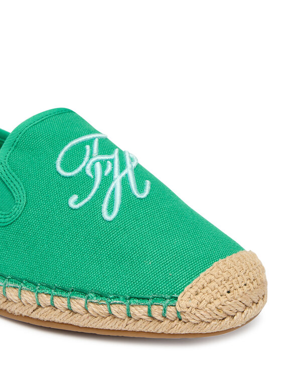 Tommy Hilfiger Espadrilles Tommy Hilfiger Th Script Summer Espadrille FW0FW09240 Zaļš