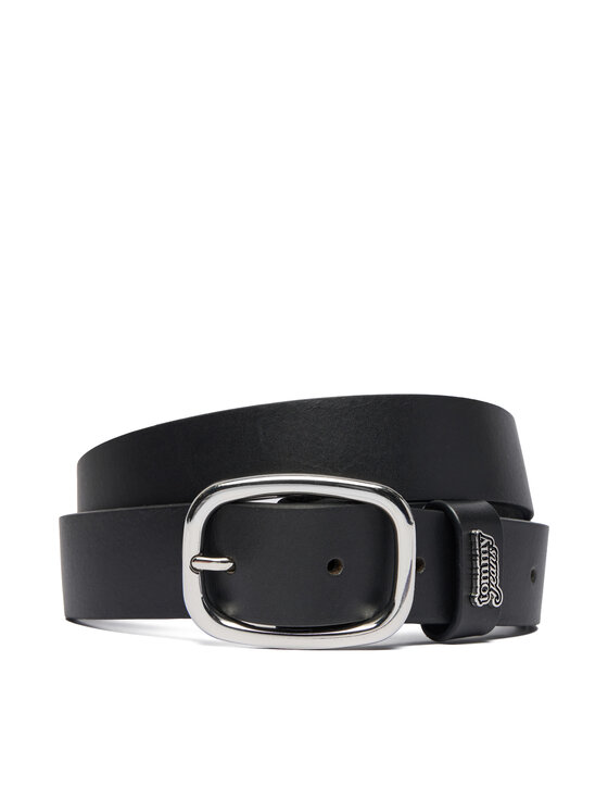 Tommy Jeans Pasek Tommy Jeans Tjw Oval 3.0 Buckle AW0AW18812 Czarny