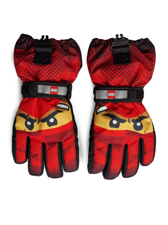 LEGO Lyžařské rukavice LEGO Lwgan 807 11010969 Červená