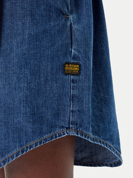 G-STAR G-Star Raw Jeans haljina D26814-D252 Tamnoplava Regular Fit