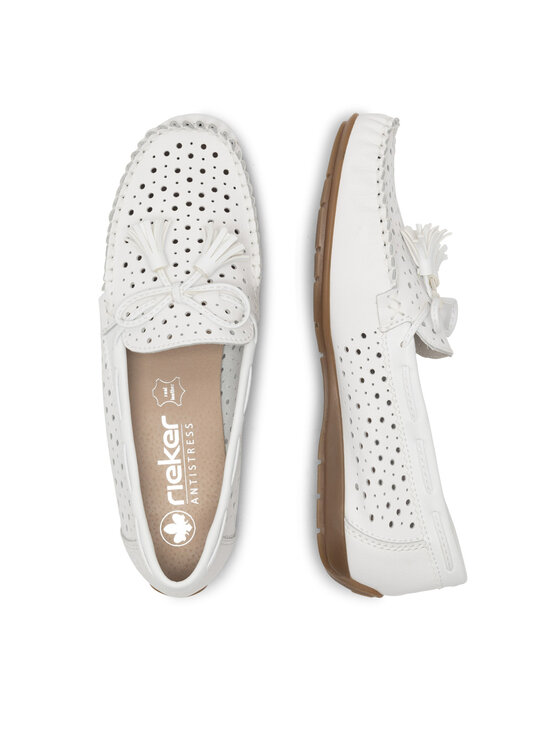Rieker Mocassini Rieker 40254-80 Bianco