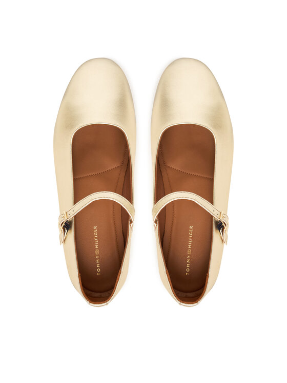 Tommy Hilfiger Balerini Tommy Hilfiger Hilfiger Gold Ballerinas FW0FW09320 Auriu