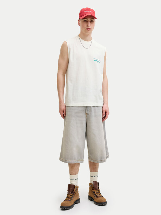 Jack & Jones Jack & Jones Camiseta sin mangas Cassis 12295076 Blanco Regular Fit