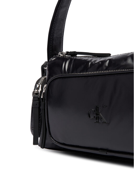 Calvin Klein Torebka Calvin Klein Pocket Shiny Nylon Small Bag LV04F3405G Czarny