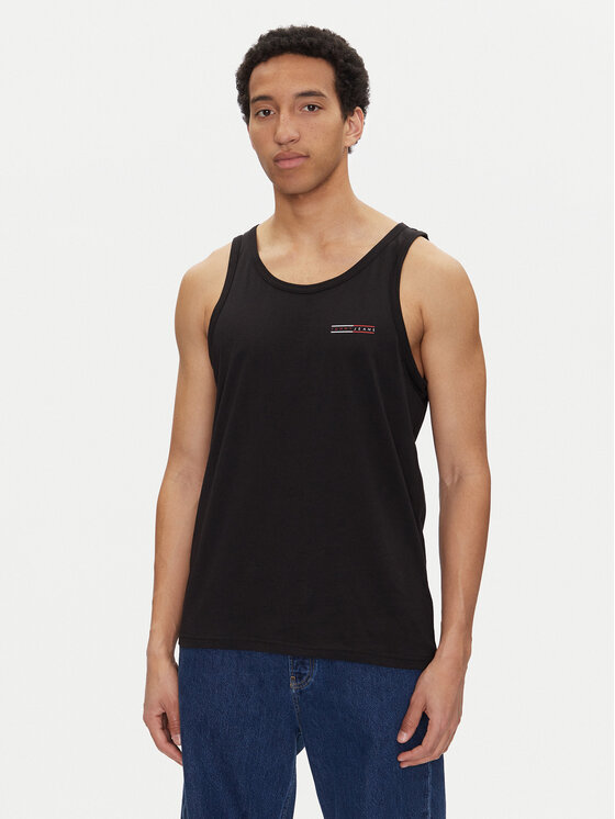 Tommy Jeans Tommy Jeans Trikó Entry Graphic DM0DM20790 Fekete Slim Fit