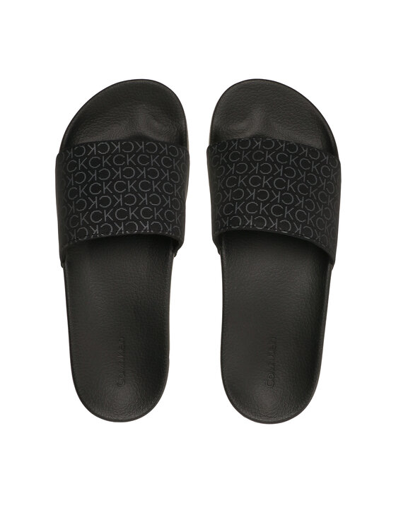 Calvin Klein Klapki Calvin Klein Pool Slide Mono HM0HM00963 Czarny