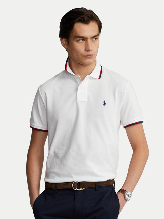 Polo Ralph Lauren Polo Ralph Lauren Поло Classics 710842621002 Білий Slim Fit